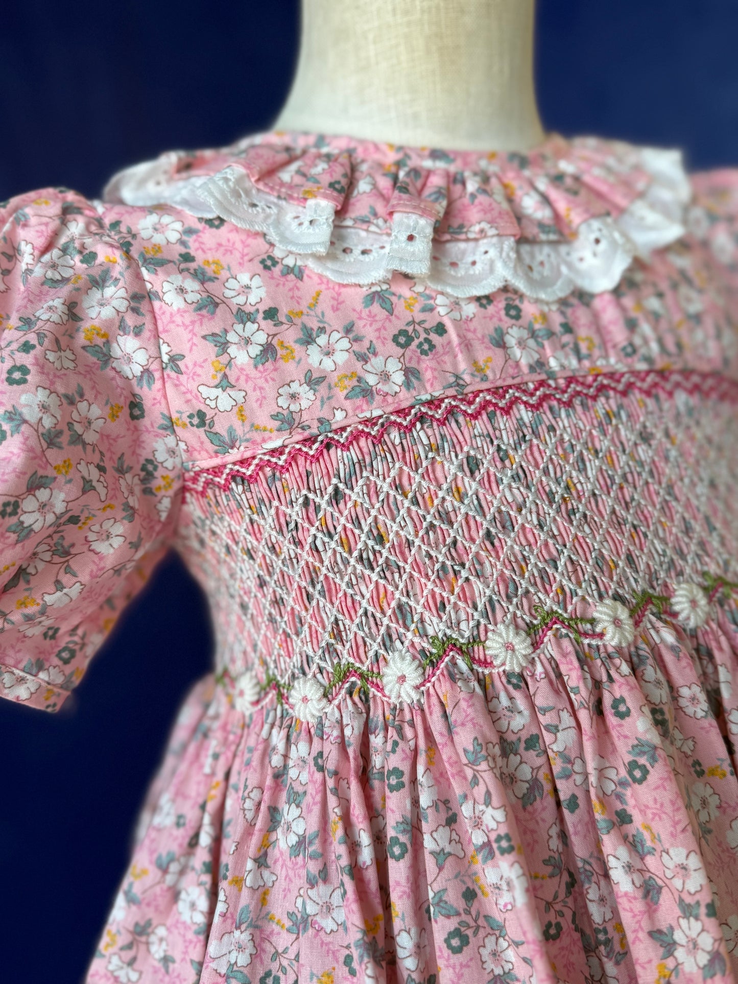 Pink Daisy Smocked Dress