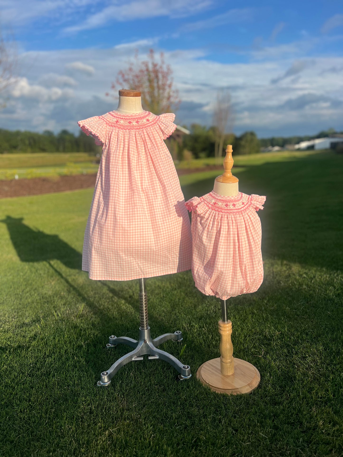 Bubblegum gingham Smocked Dress