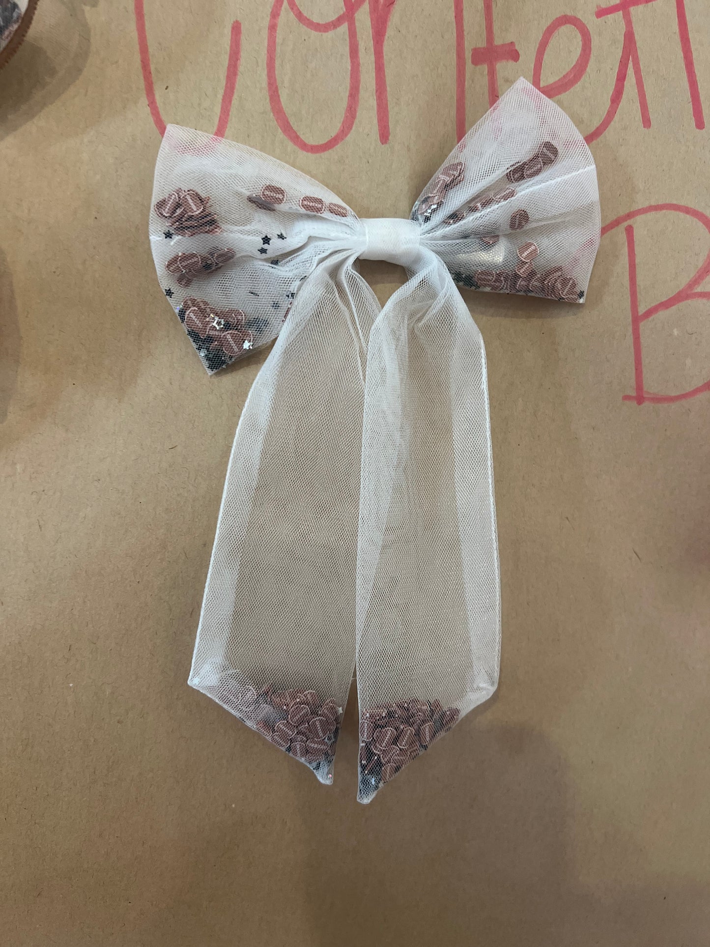 Football confetti Bow