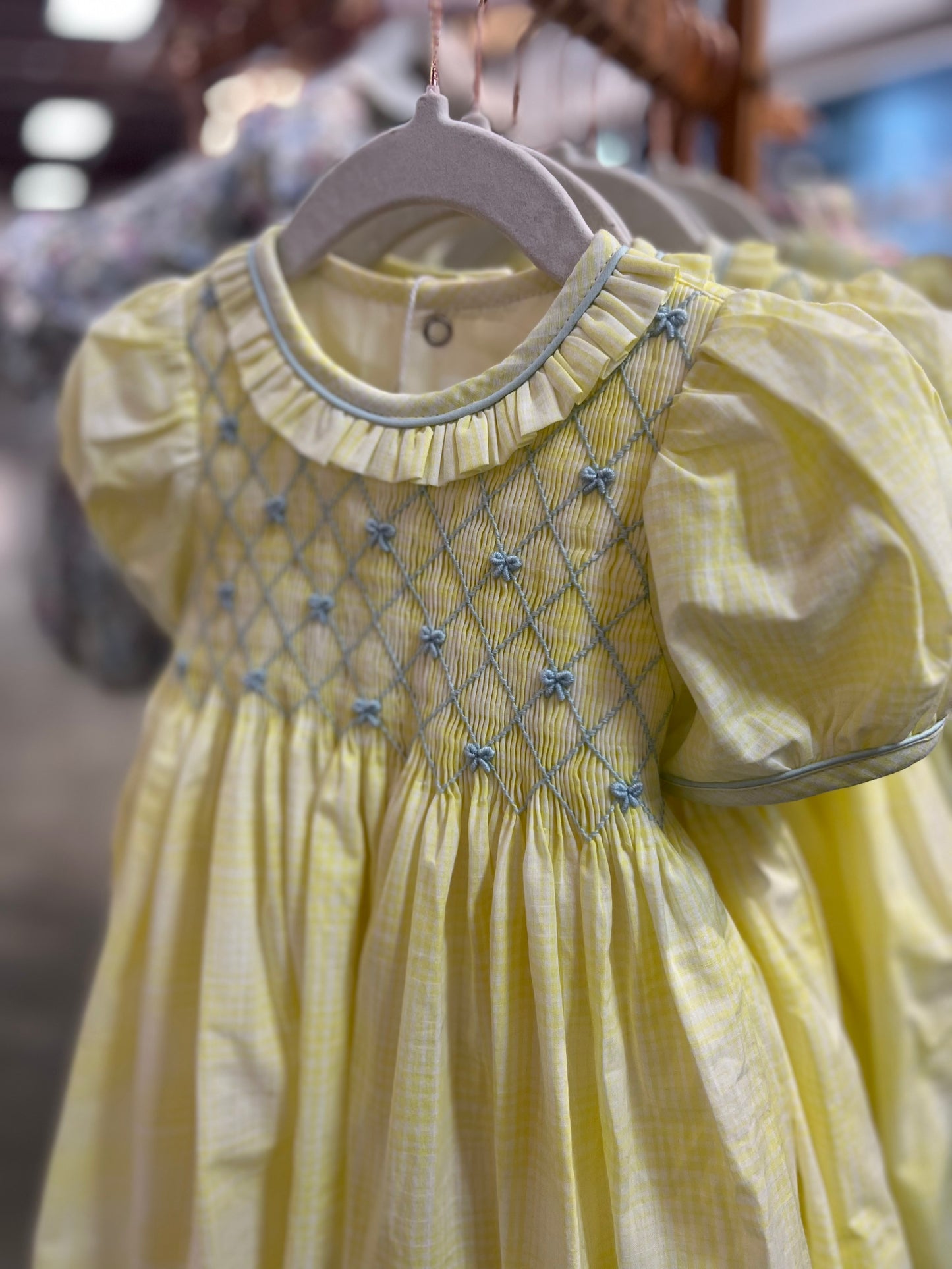 Plaid & Bows Smocked Dress