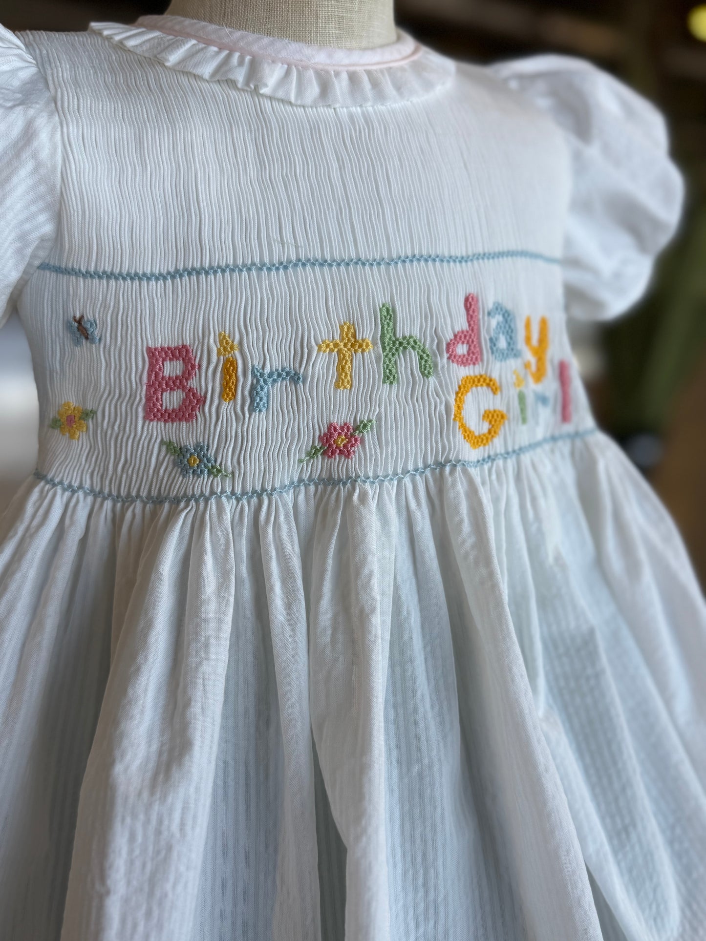 Birthday Girl Smocked Dress