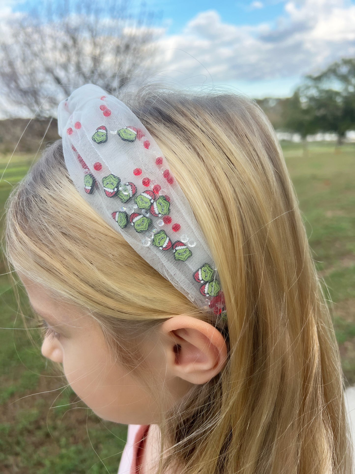 Grinch confetti headbands