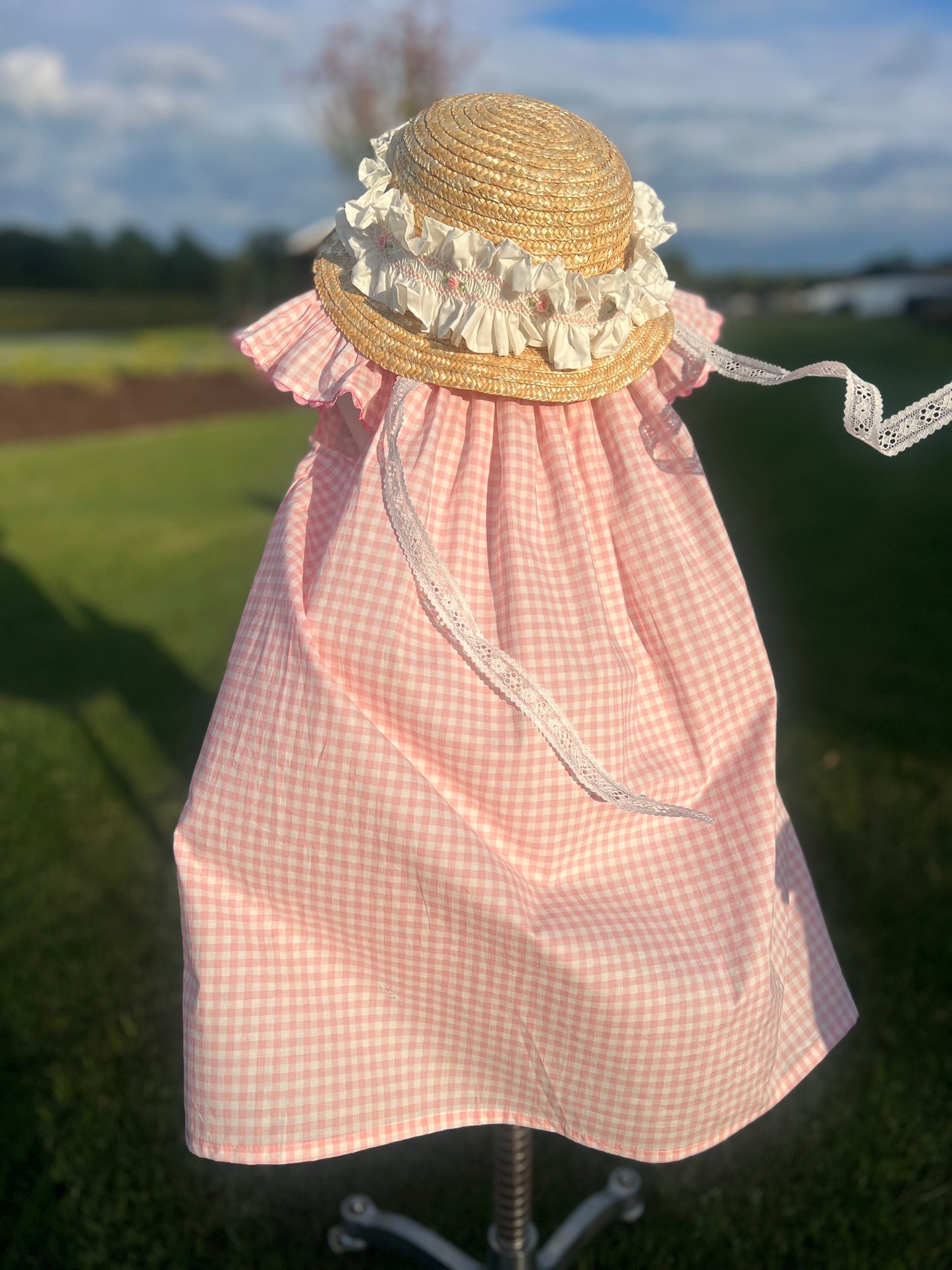 Bubblegum gingham Smocked Dress