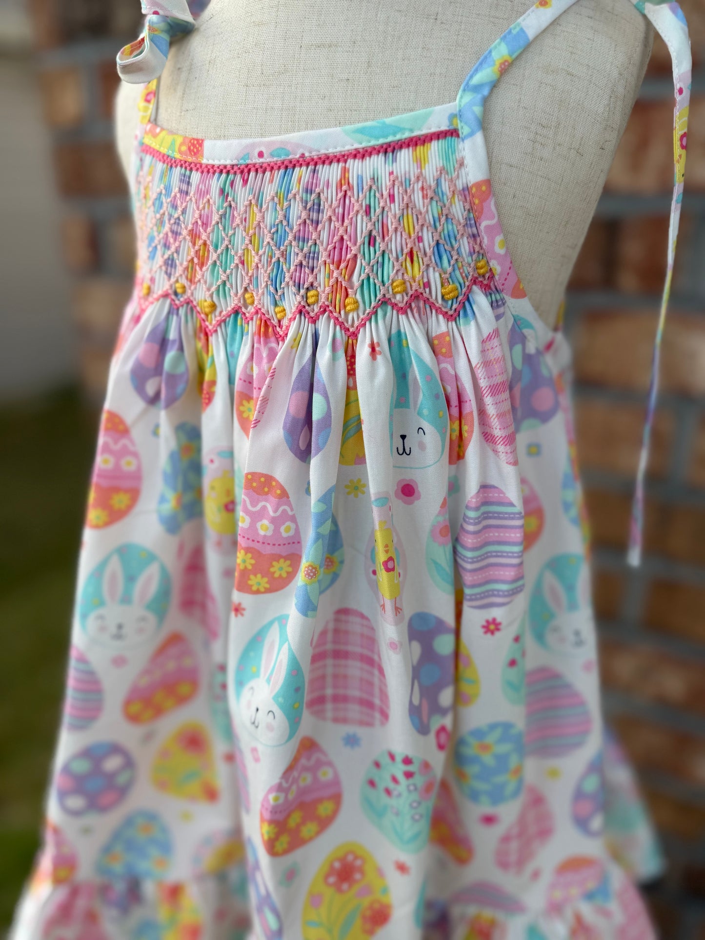 Easter eggs Smocked Dress