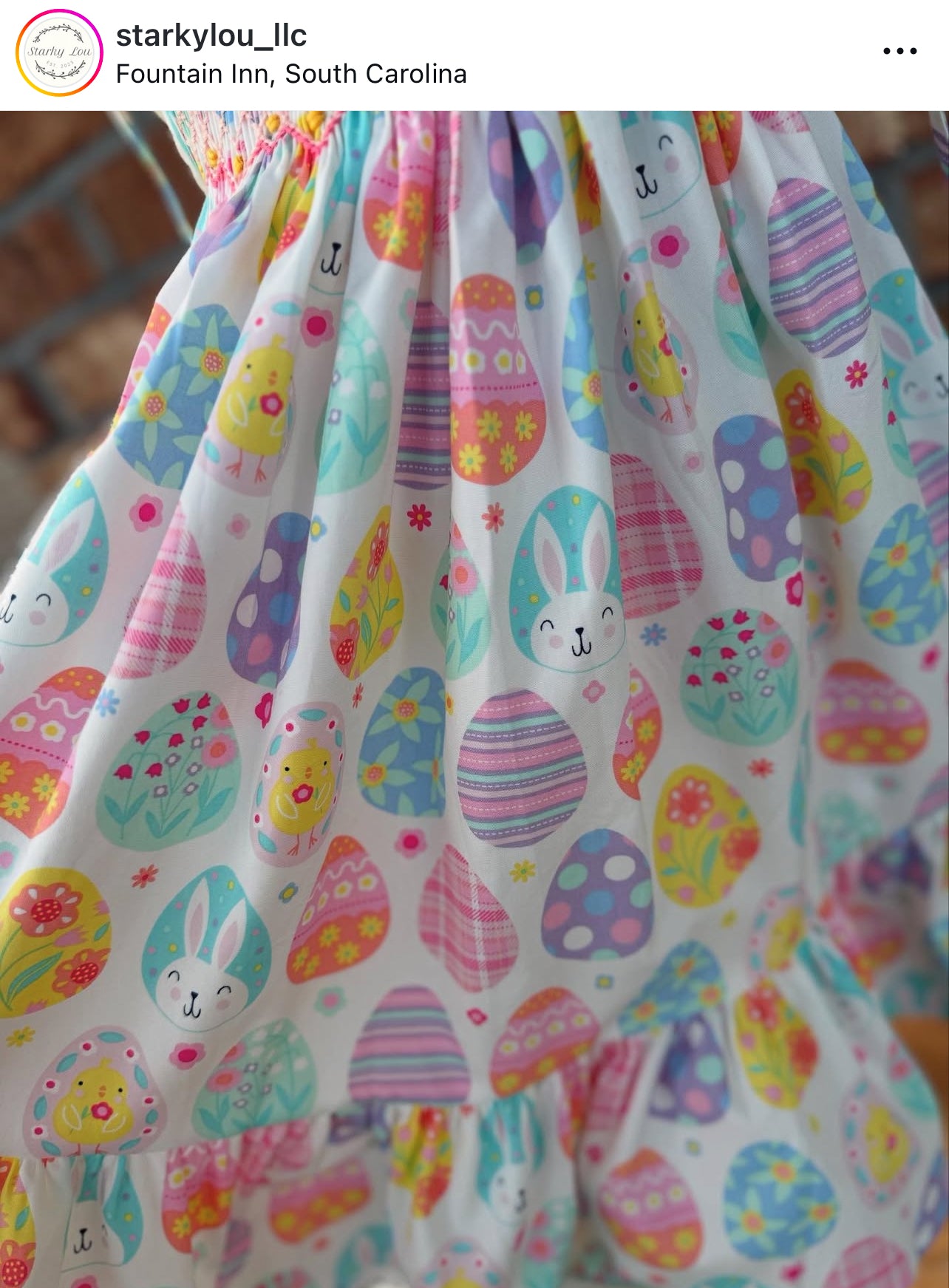 Easter egg Smocked Dress