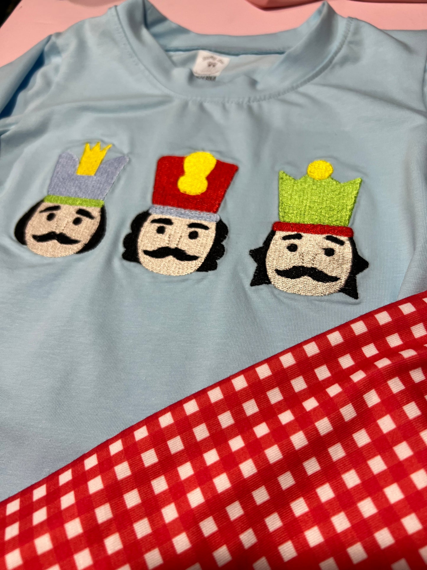 BOYS nutcracker w/gingham bottoms