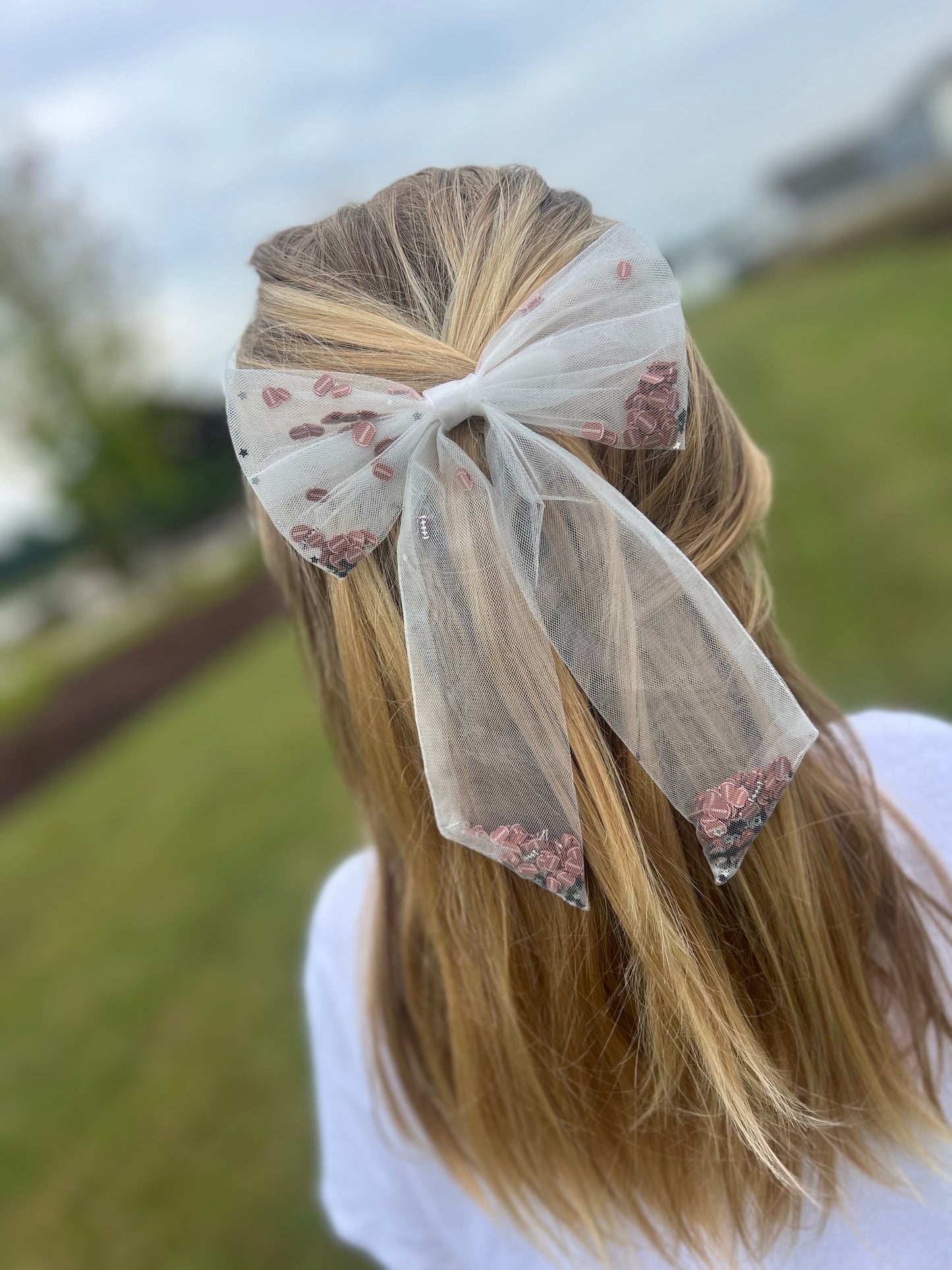 Football confetti Bow