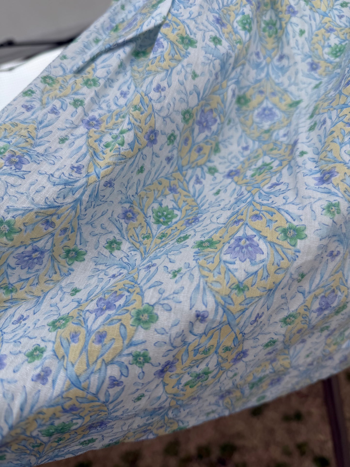 Blue Ribbon Floral Smocked Dress