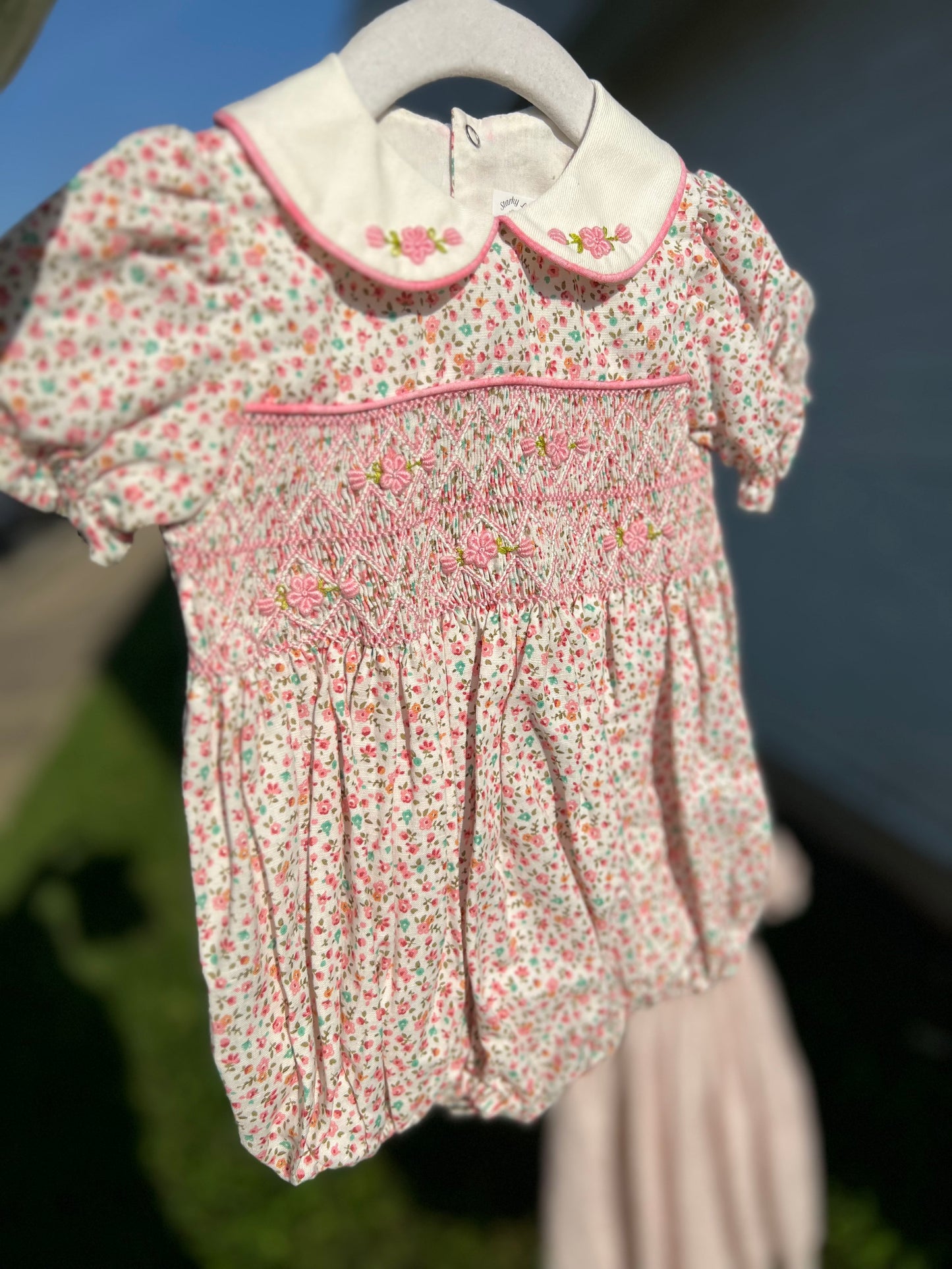 Pinky Princess Smocked Bubble