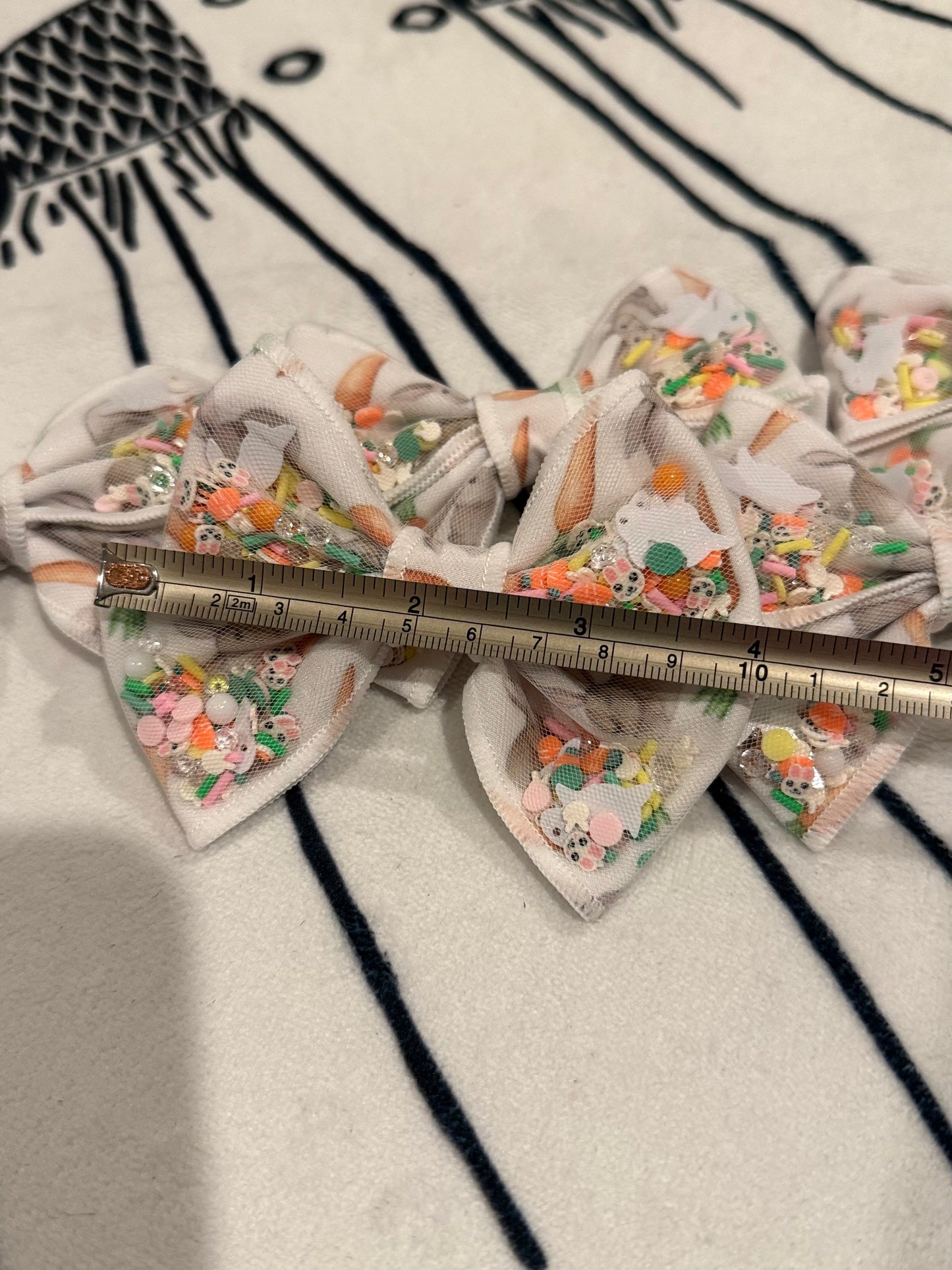 Bunny confetti bow