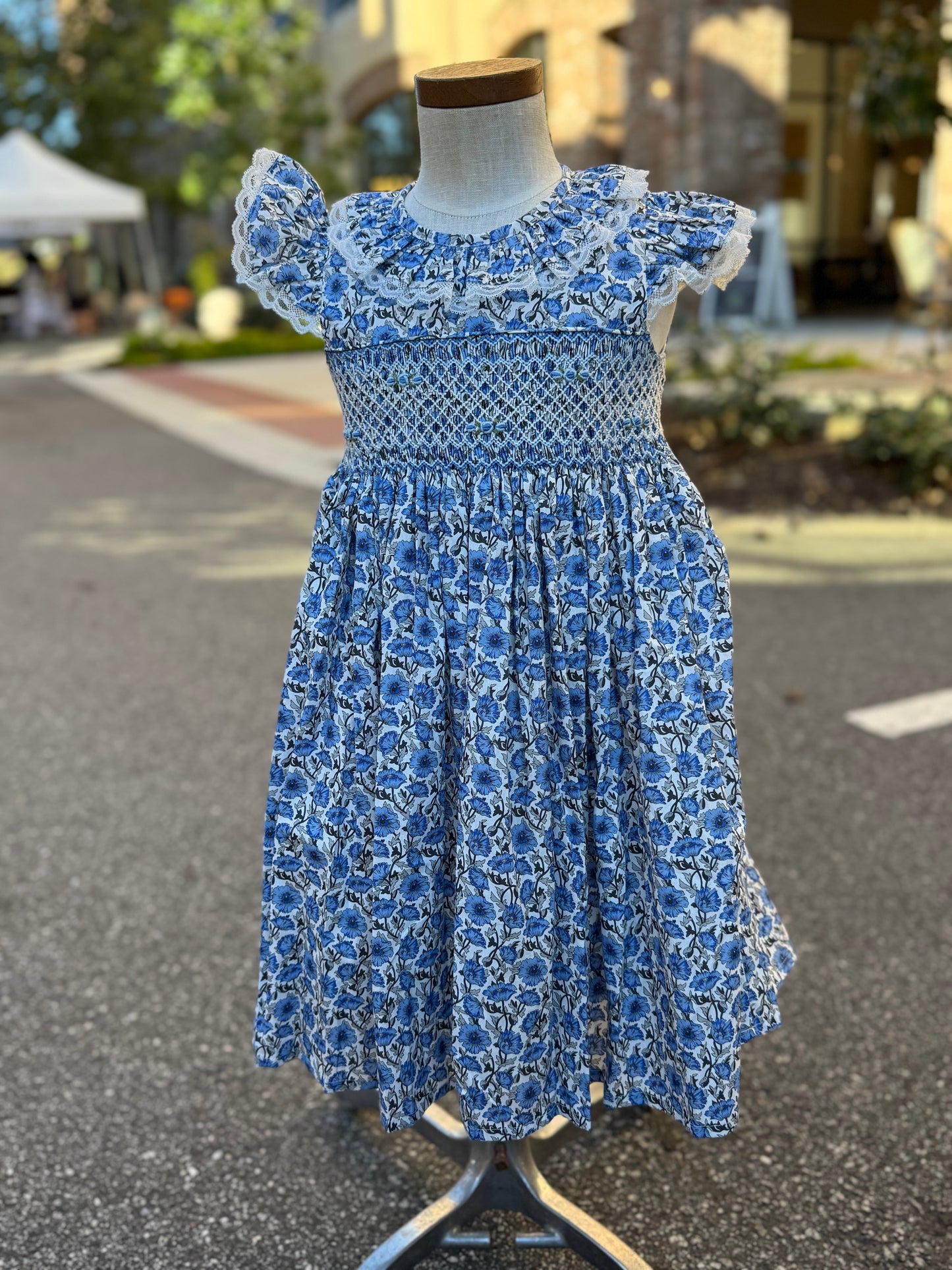 Royal Blue Floral Dress