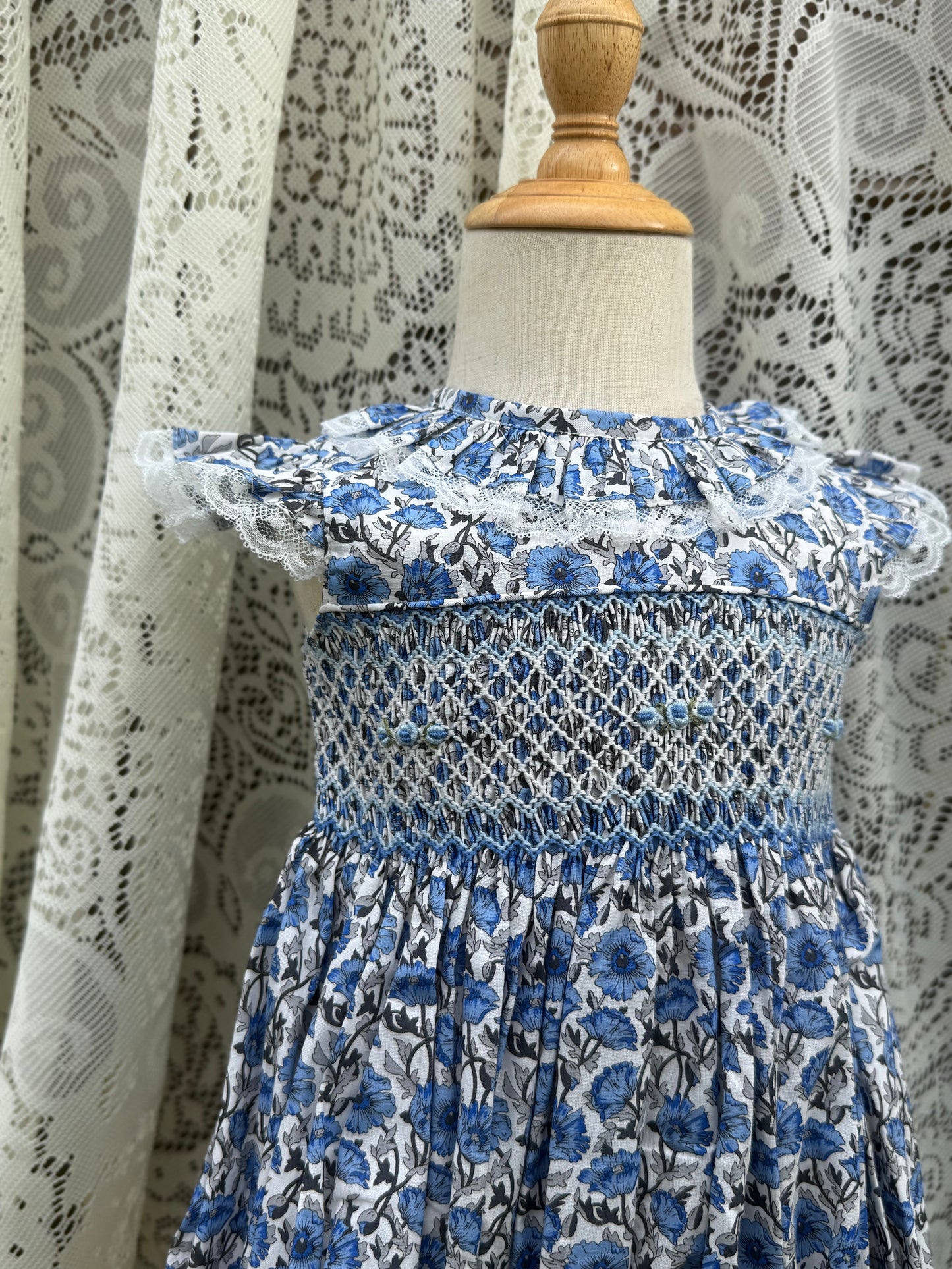Royal Blue Smocked Bubble