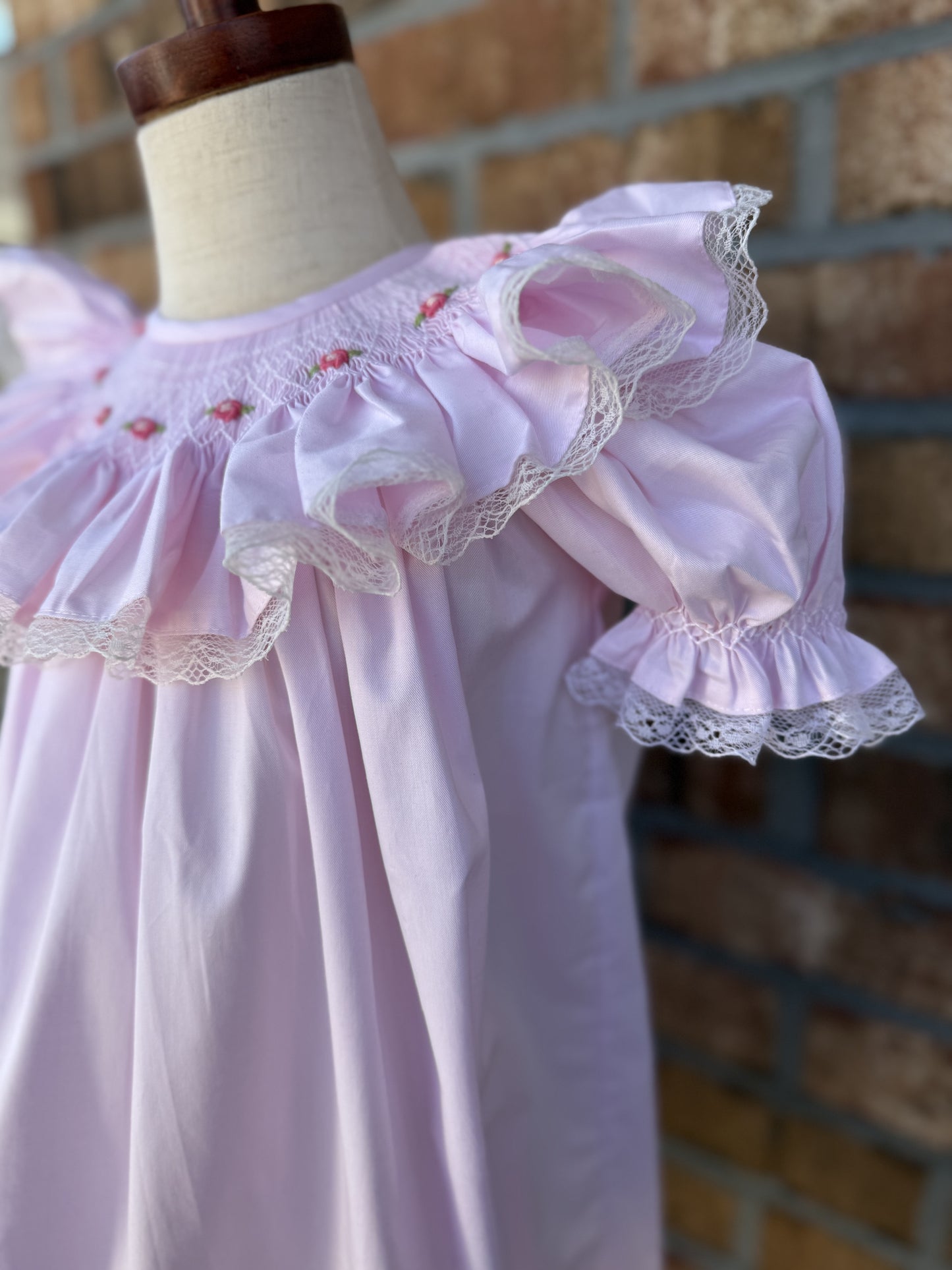 Pink ruffle Smocked Dress