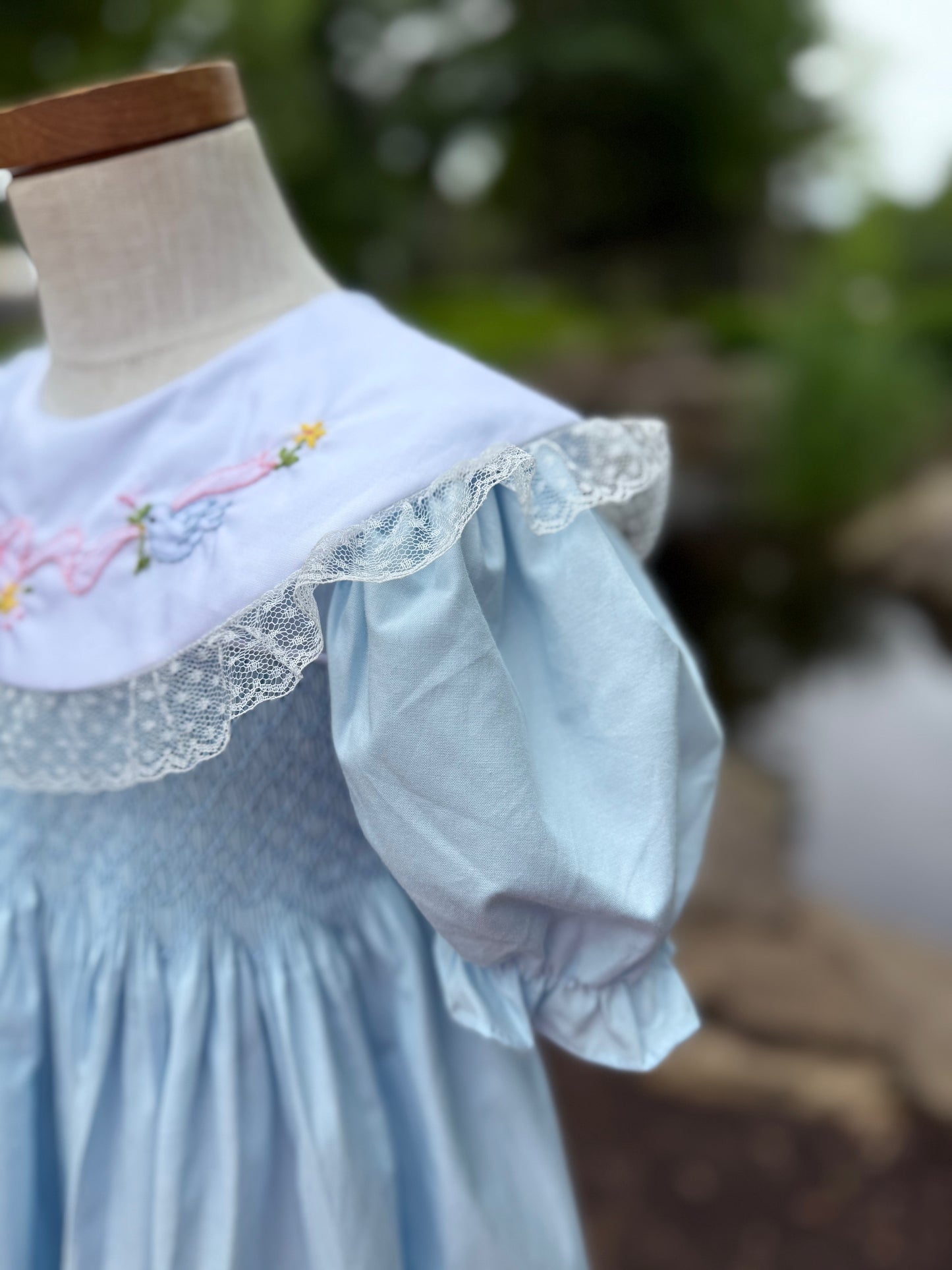 Paint it Blue Smocked Dress