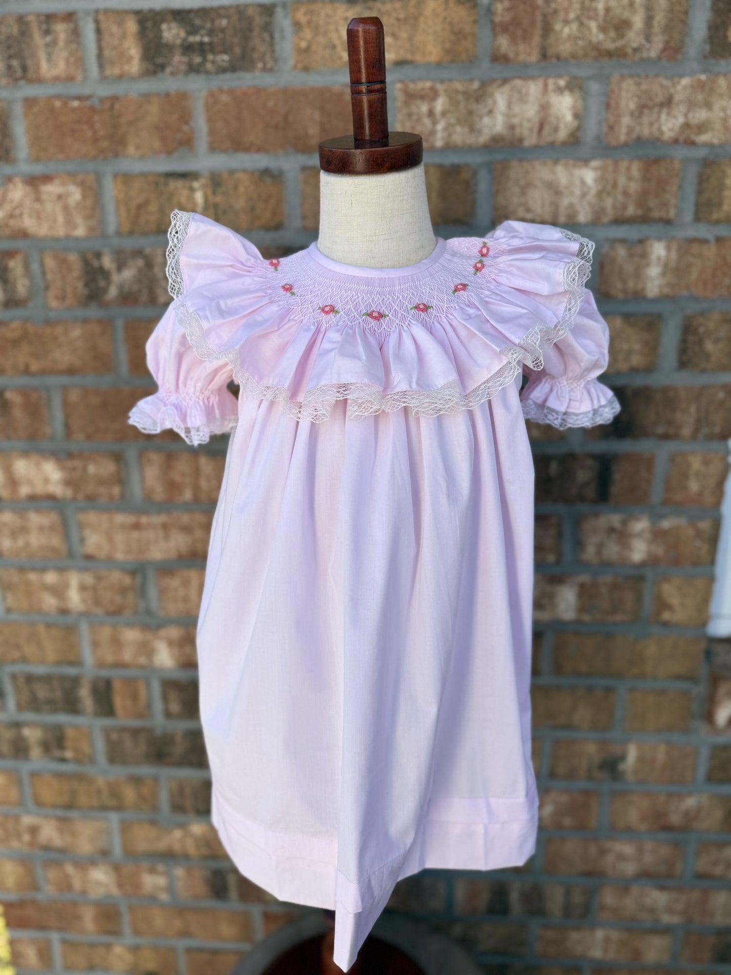 Pink ruffle Smocked Dress