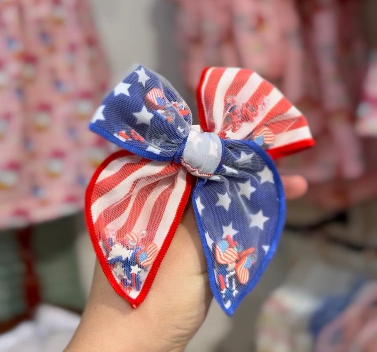 Flag confetti bow