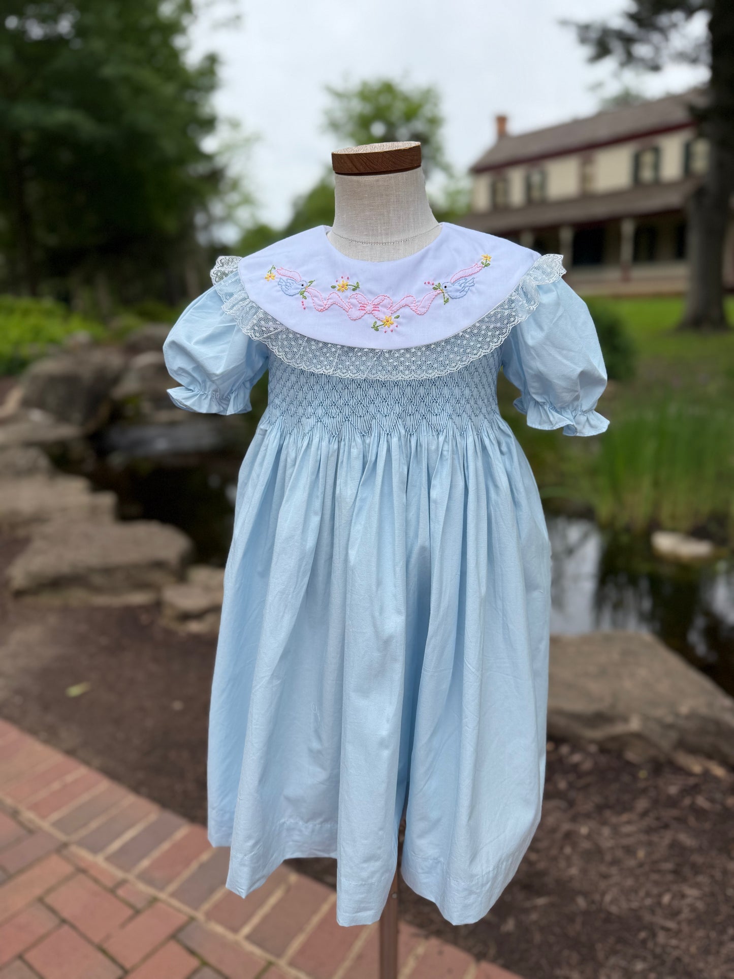 Paint it Blue Smocked Dress