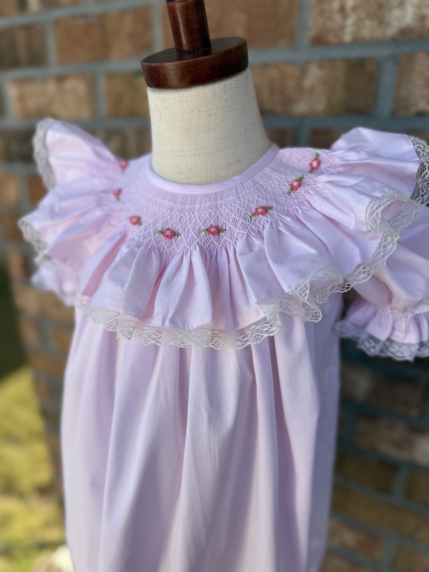 Pink ruffle Smocked Dress
