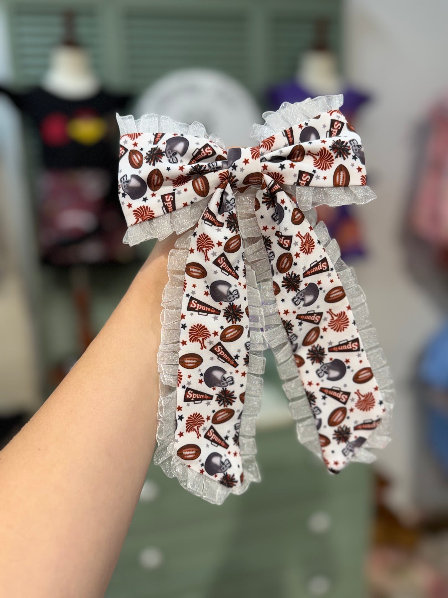Spurs up tailgating bow🎀