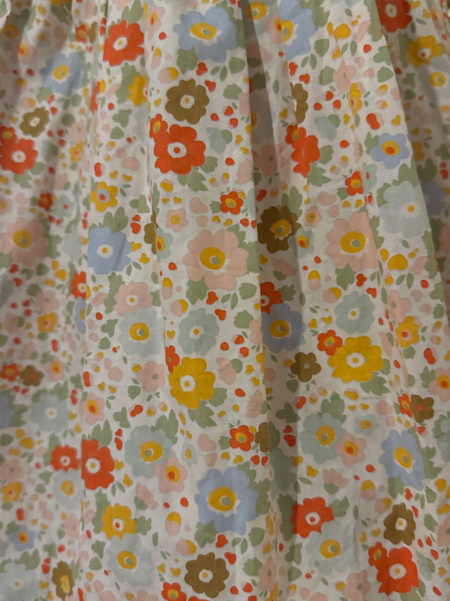 Fall orange Smocked Dress