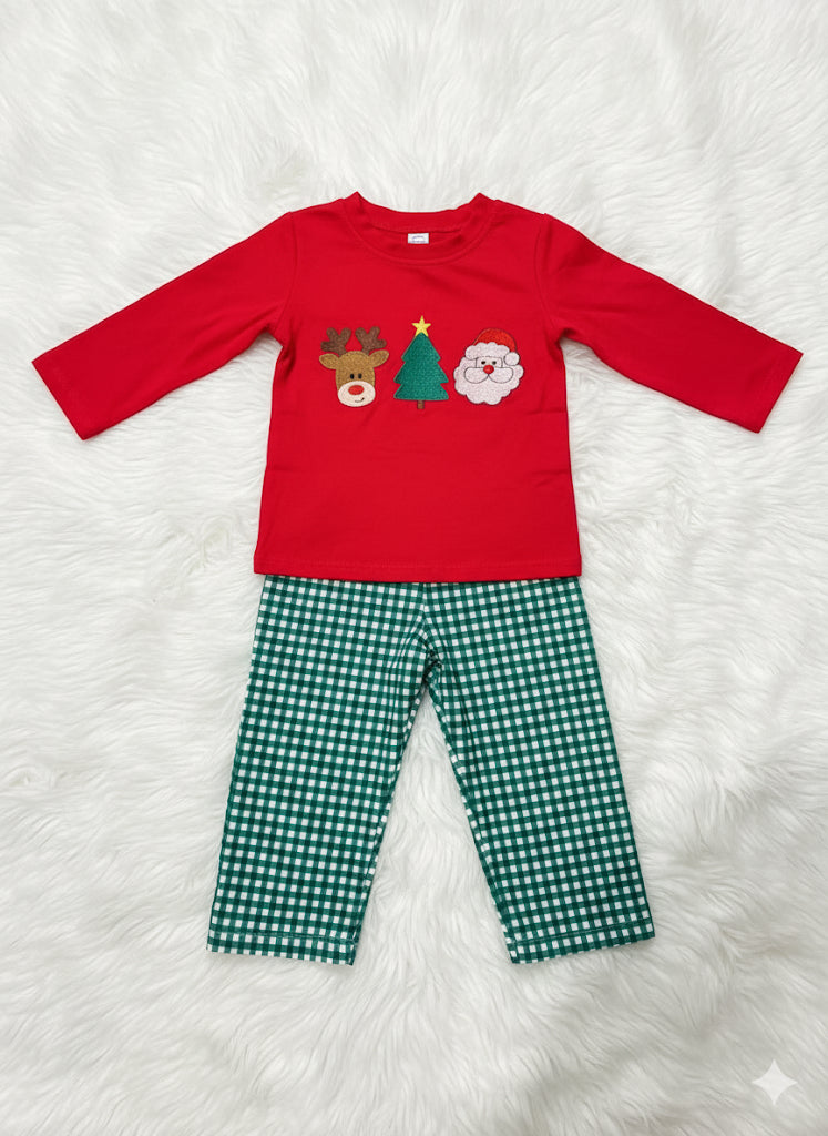 Santa Gingham outfit (Boys)