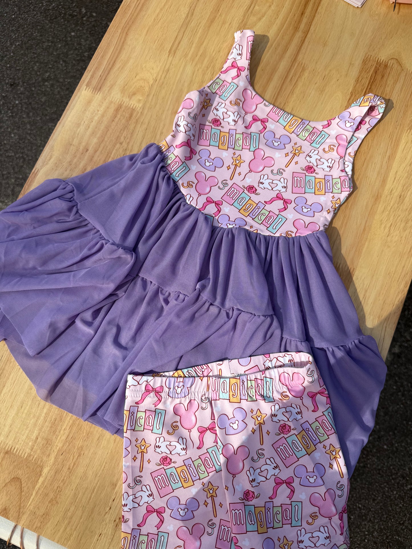 pink/purple Enchanted Park Active Dress