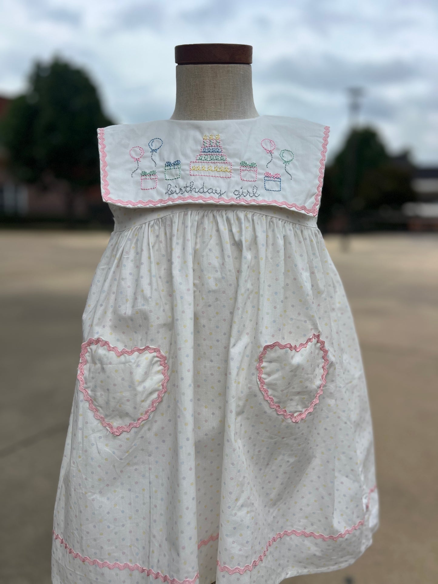 Birthday Girl Embroidered Dress