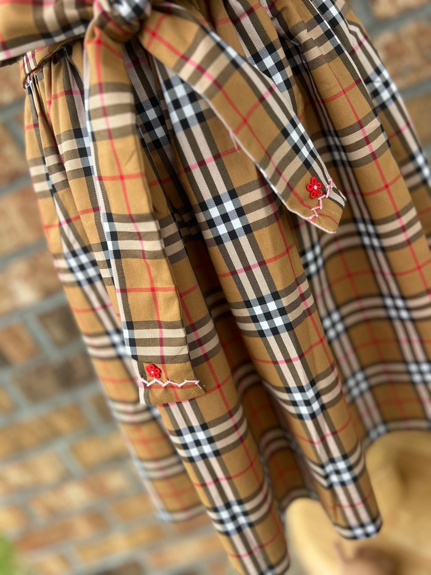 Plaid Smocked Dress