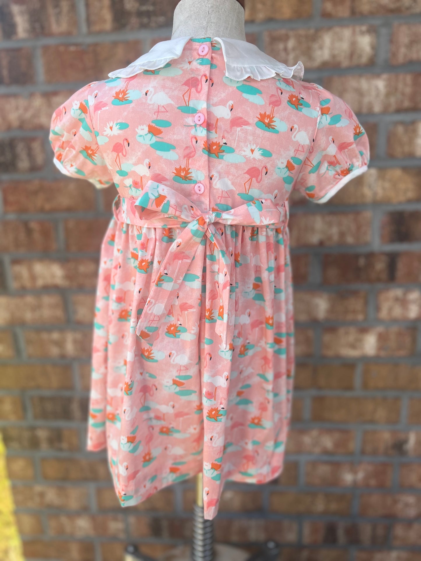 Flamingo Smocked Dress