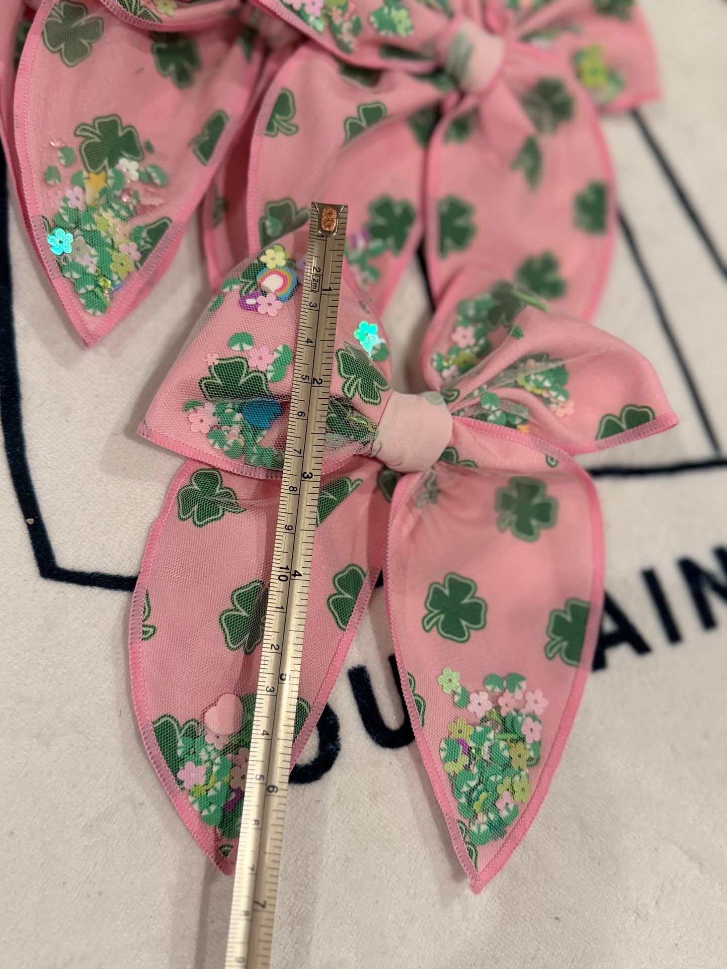 Pink Patrick’s confetti Bow(large)