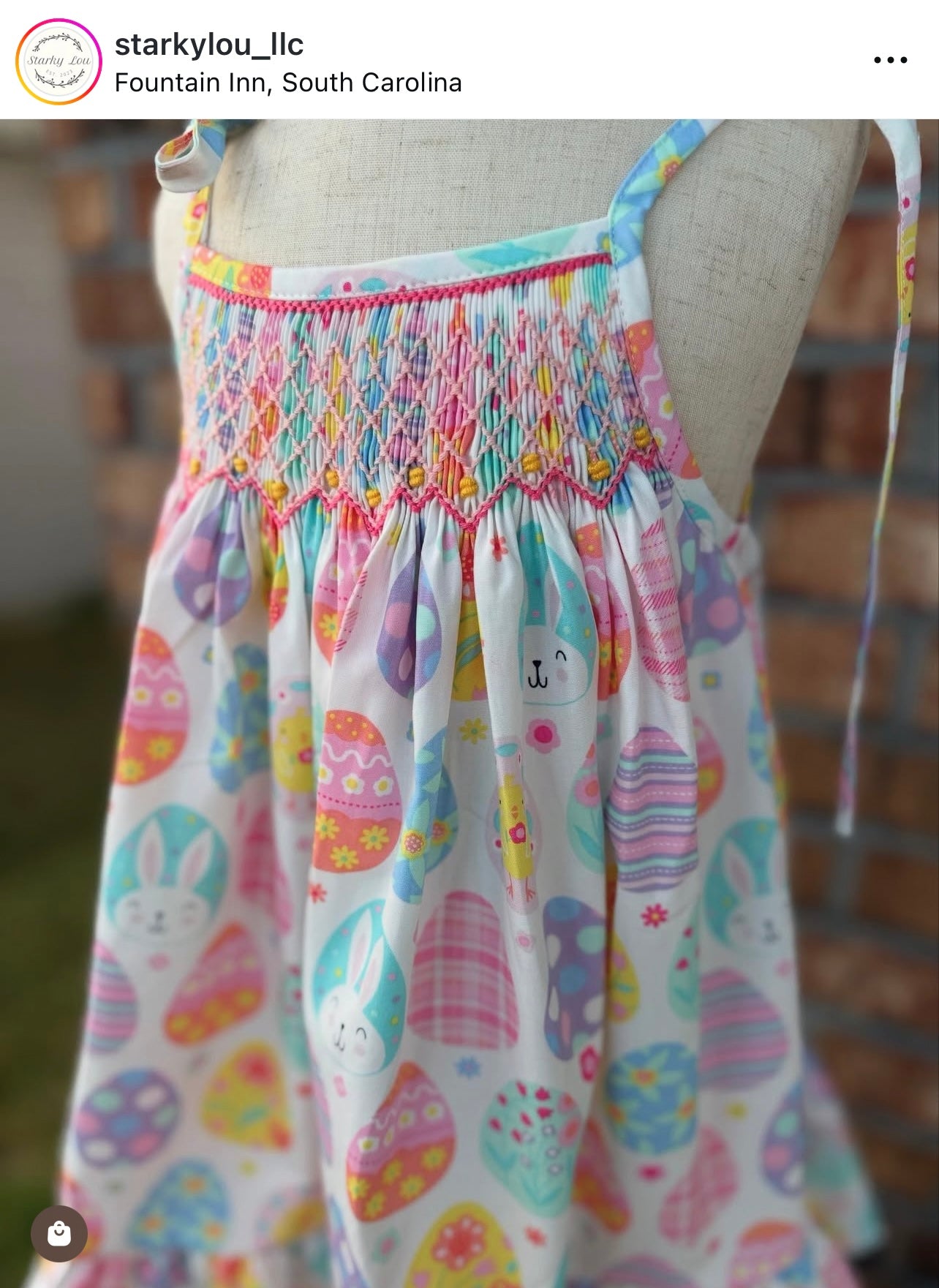 Easter egg Smocked Dress