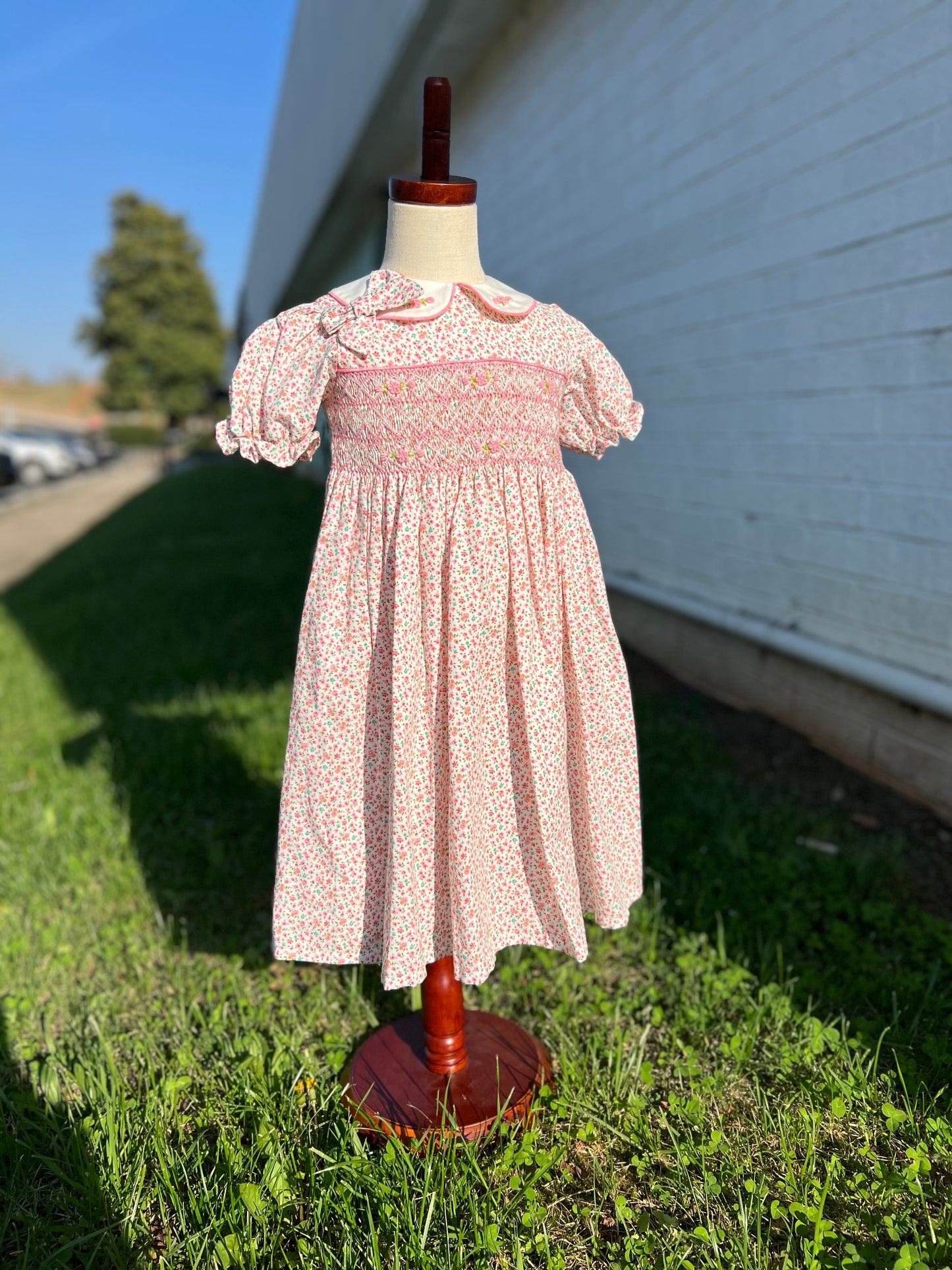 Pinky Princess Smocked Dress