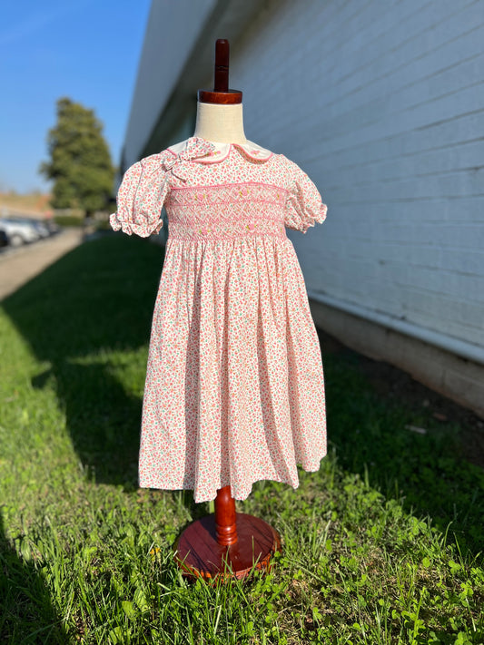 Pinky Princess Smocked Dress