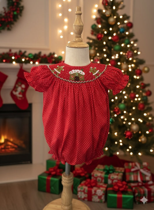 Gingerbread Polka dot Bubble