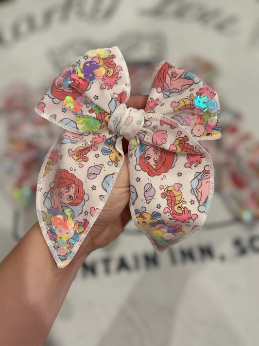 Ariel confetti bow (large)