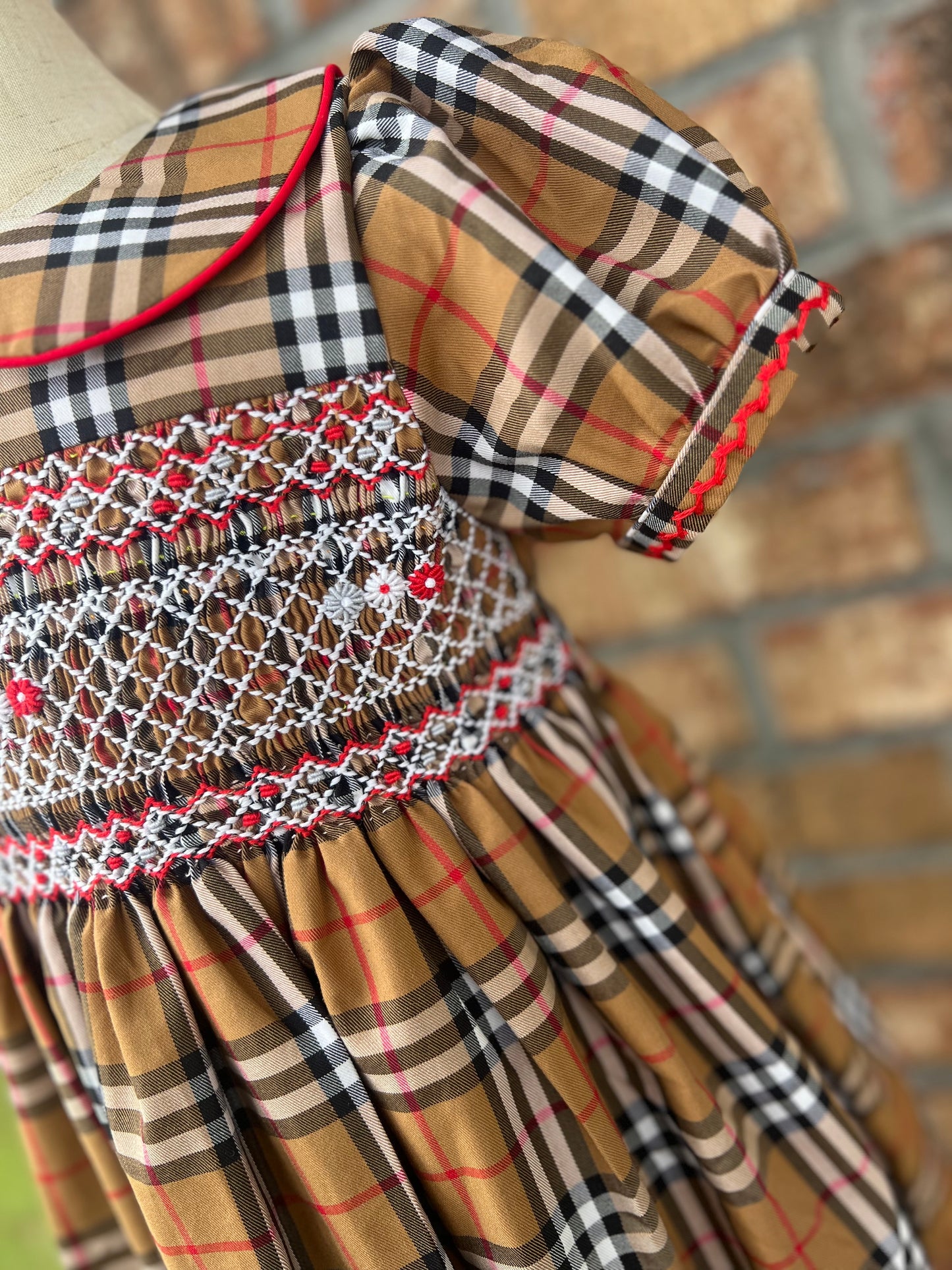 Plaid Smocked Dress