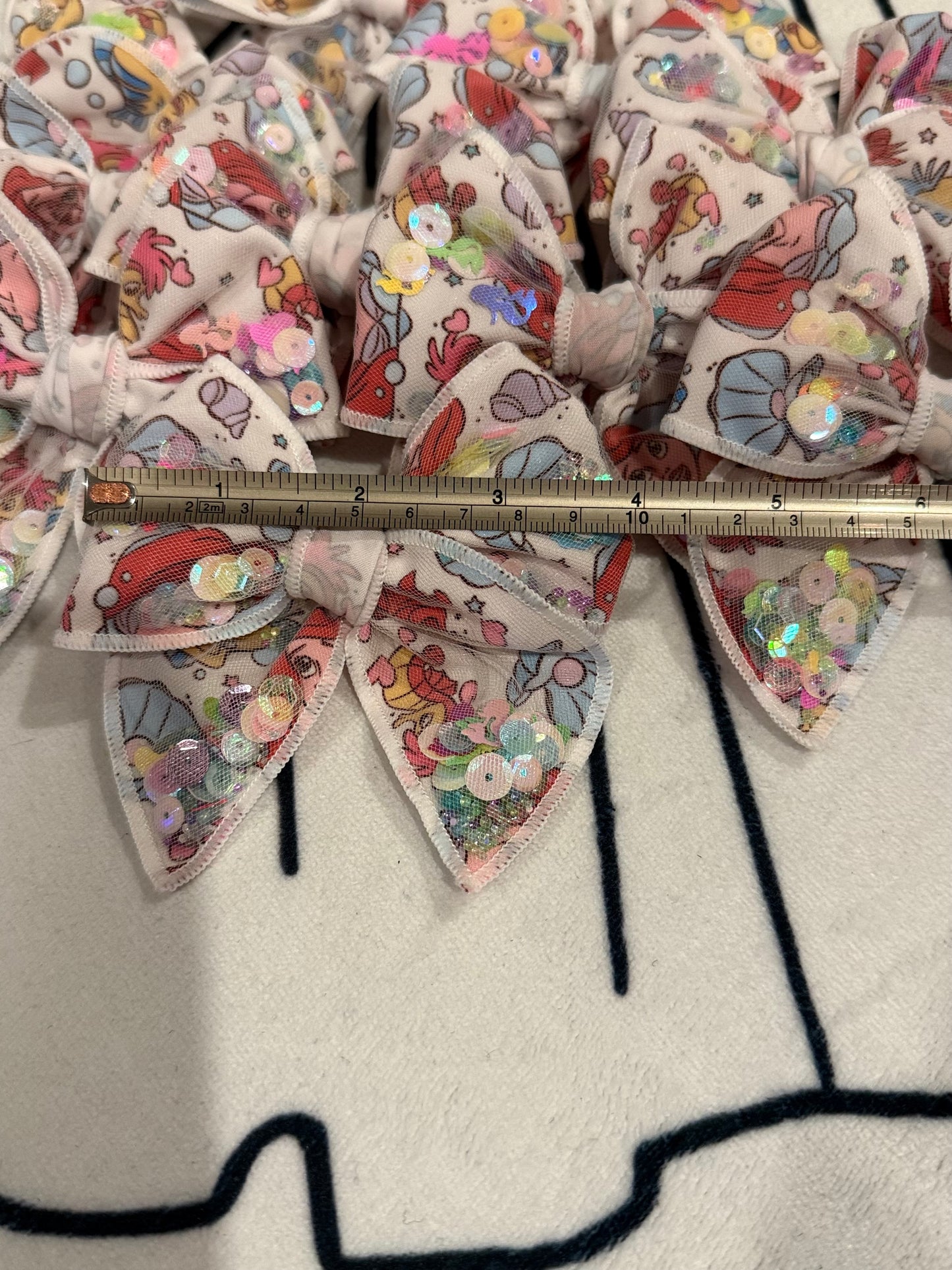 Ariel confetti bow (small)
