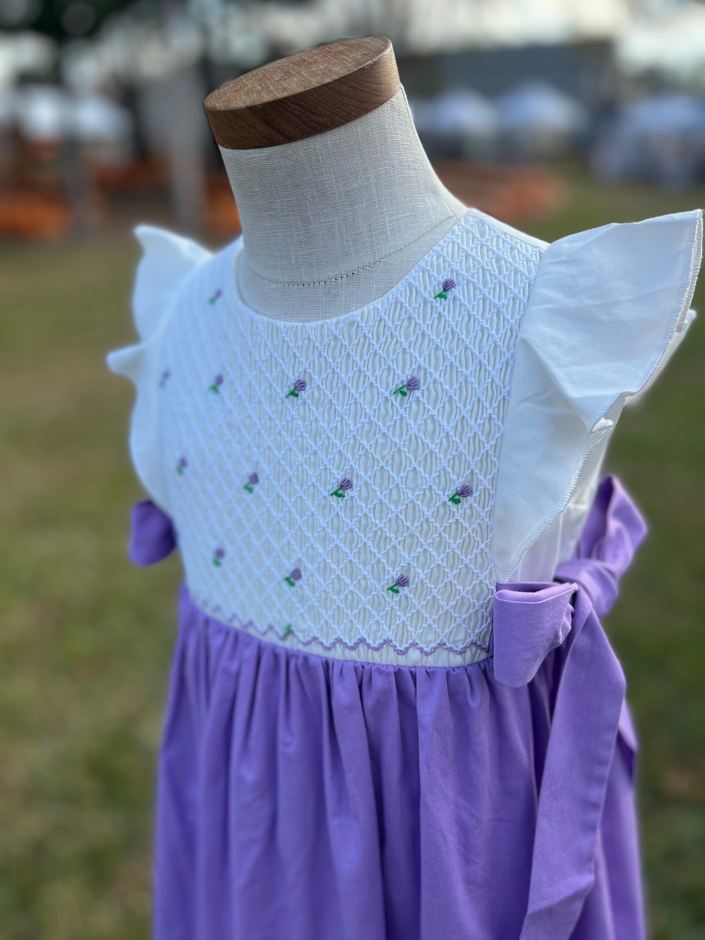 Purple Tulip Smocked Dress