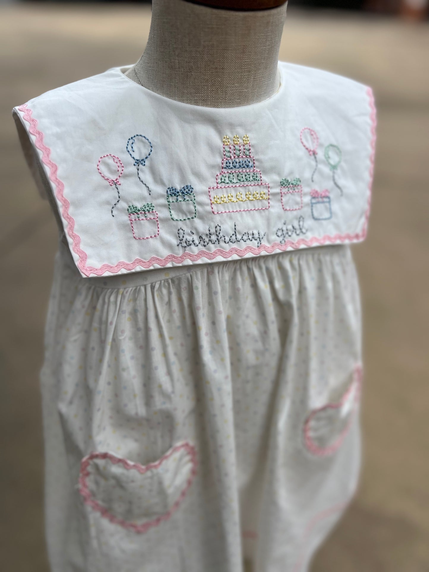 Birthday Girl Embroidered Dress