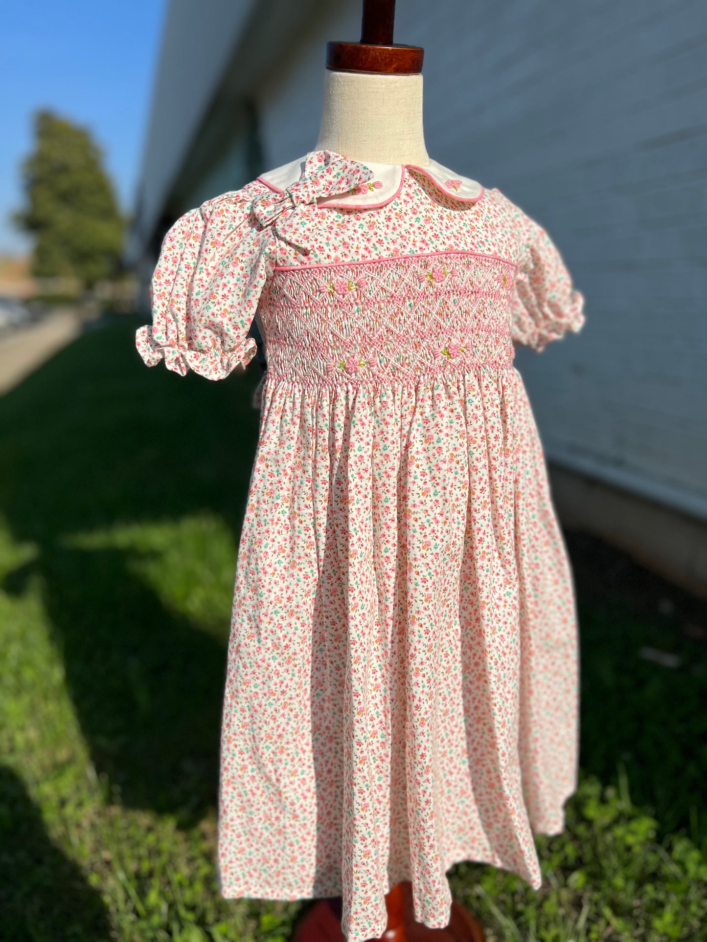 Pinky Princess Smocked Dress