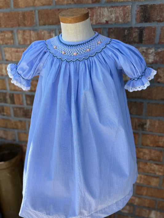 Blue Smocked dress