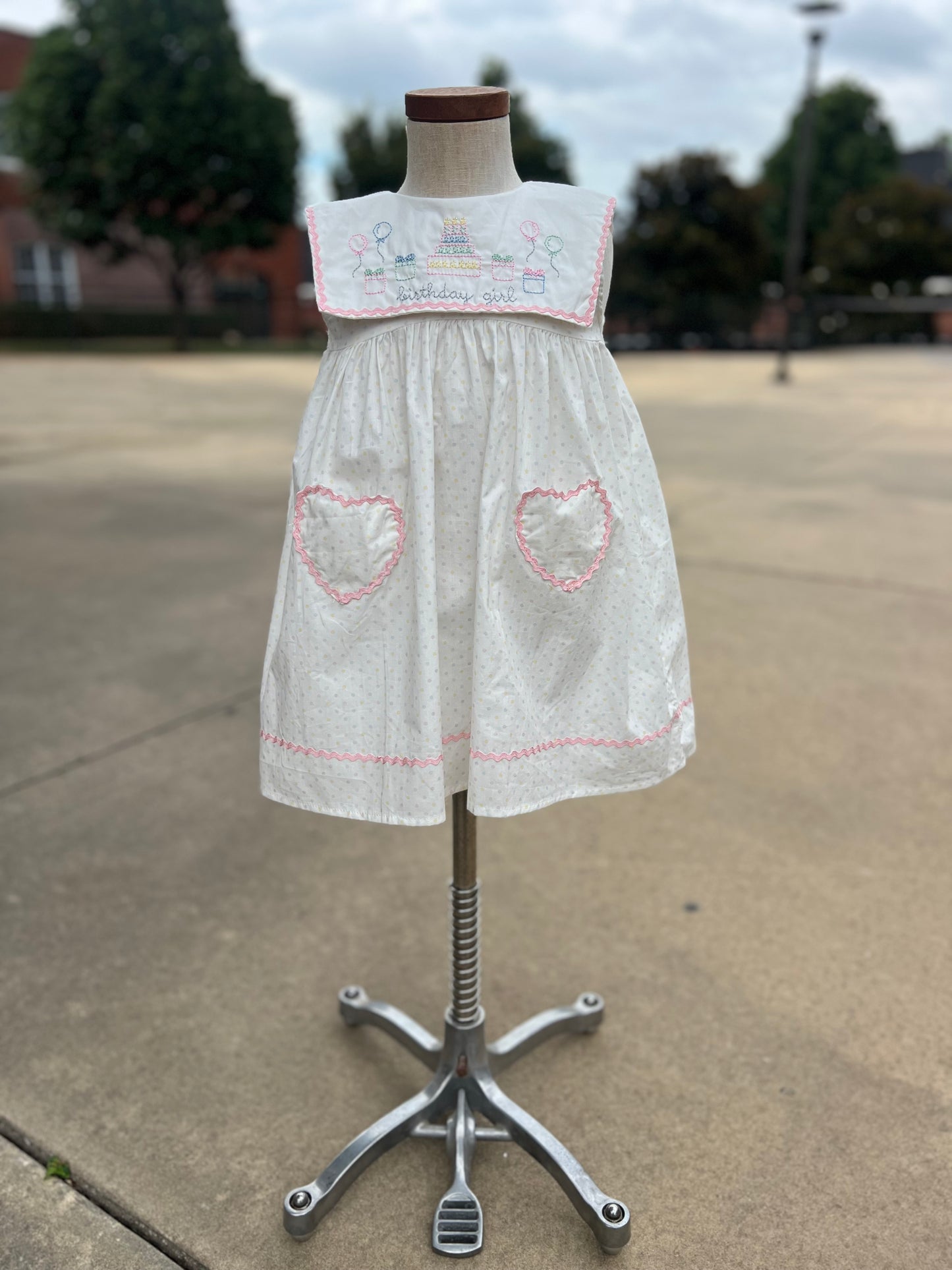 Birthday Girl Embroidered Dress