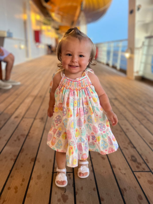 Easter egg Smocked Dress