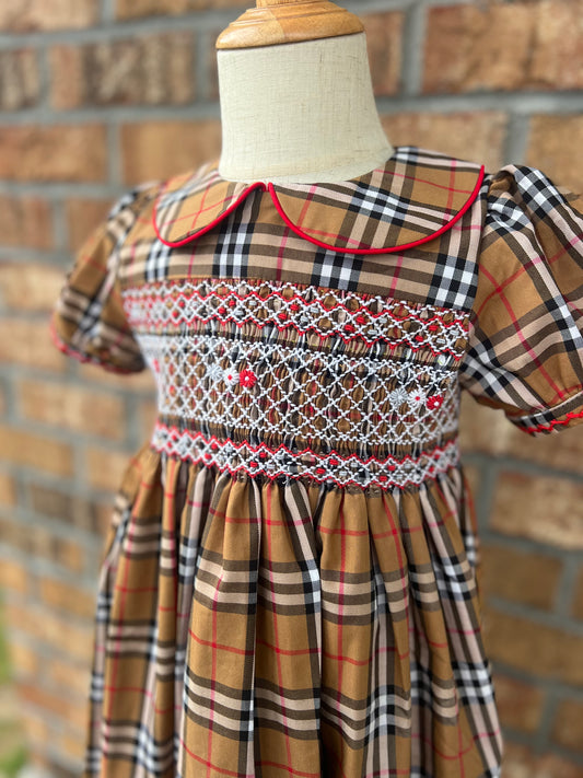 Plaid Smocked Dress