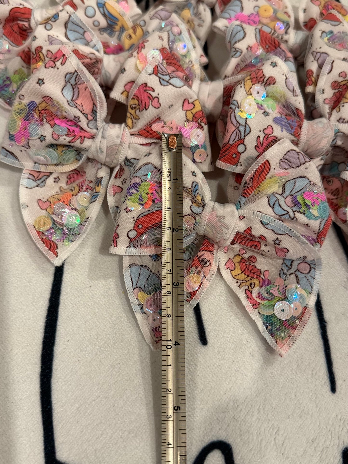 Ariel confetti bow (small)