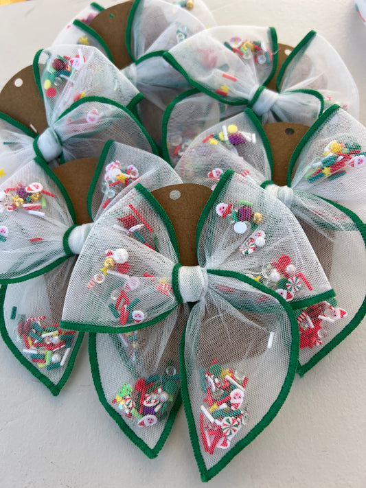 Santa bells confetti bows