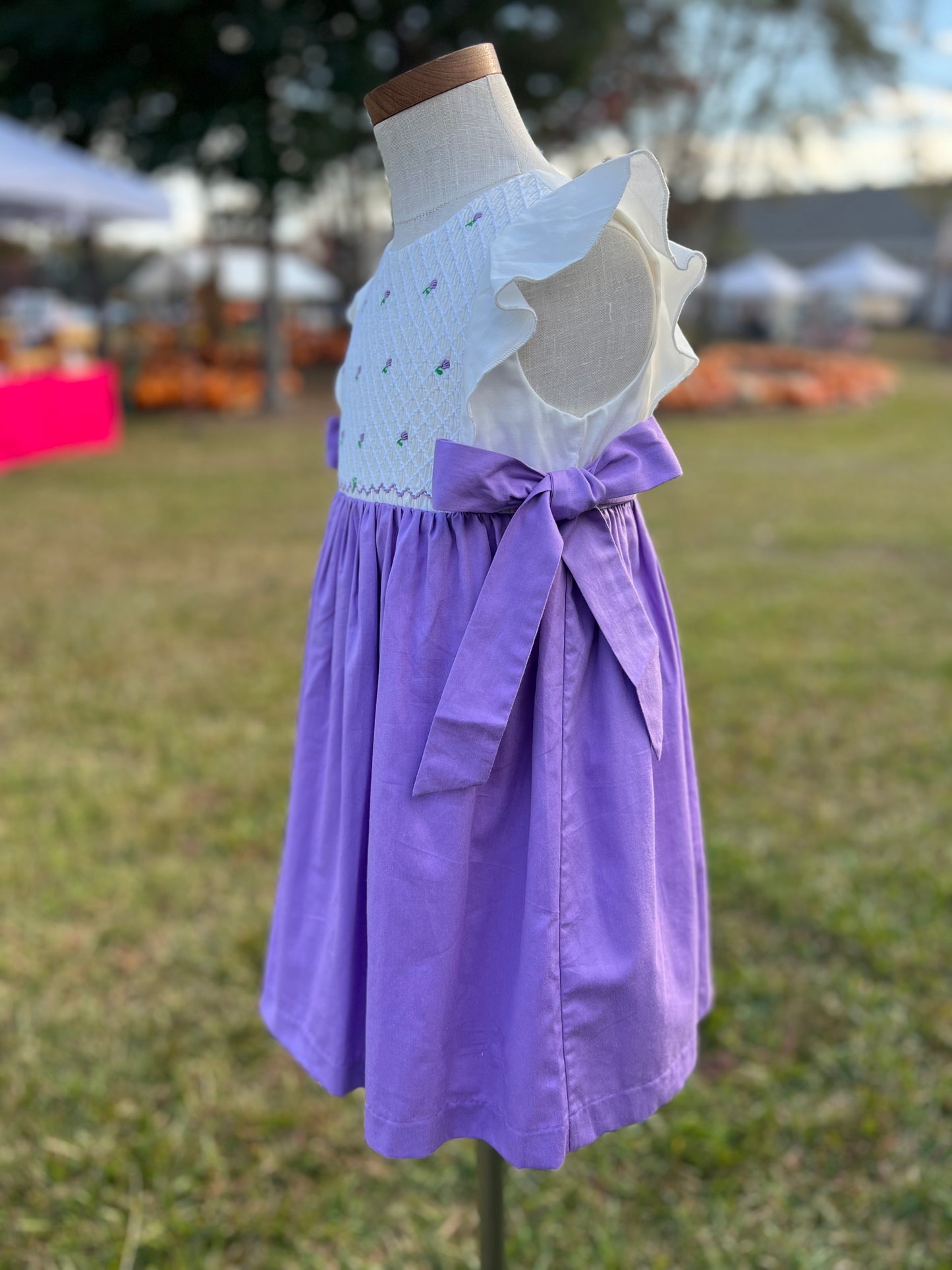 Purple Tulip Smocked Dress