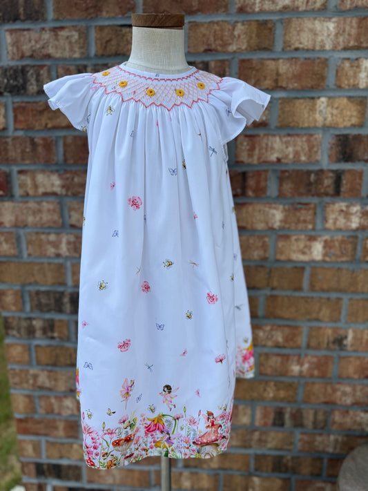 Enchanted Fairy Garden Smocked Dress