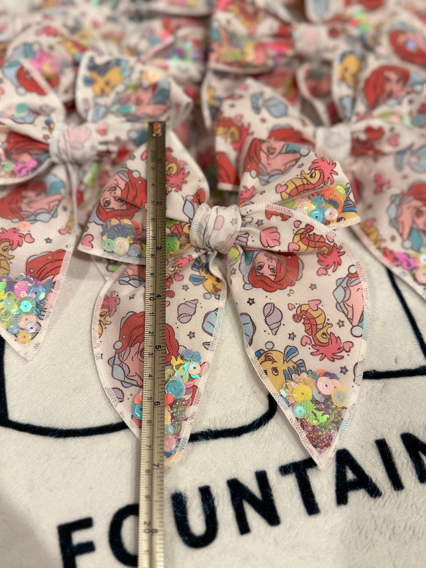 Ariel confetti bow (large)