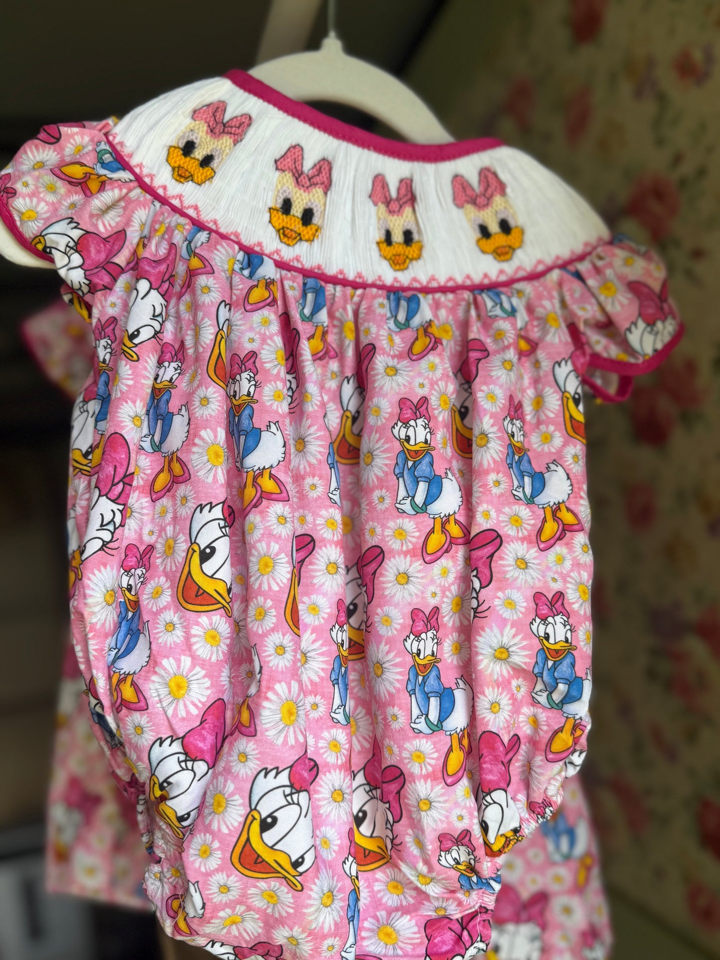 Girly Duck Smocked Bubble